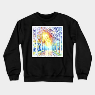 Wish you were here romantic miss you girlfriend boyfriend Pink Floyd Crewneck Sweatshirt